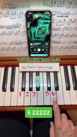 How to Play: CANCELLED! by Taylor Swift 💚 #fyp #fypシ #fypage #piano #easy #beginner #tutorial #pianolessons #taylorswift #lifeofashowgirl #lifeofashowgirl❤️‍🔥 #thelifeofashowgirl #thelifeofashowgirl❤️‍🔥 #cancelled | Learn Piano Daily