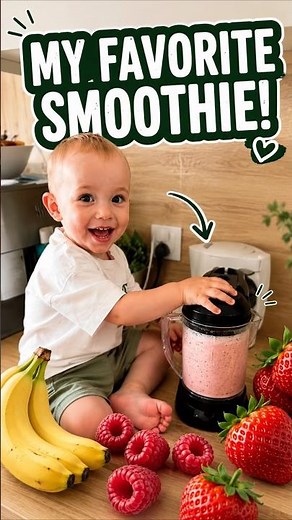 Strawberry Banana Smoothie Recipe 🍓🍌 | Mommy & Tiny Barista