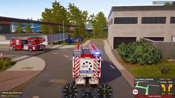 Emergency call 112 - German Firefighters, Ladder Truck First Responding! 4K