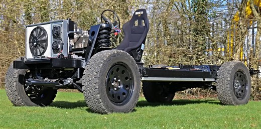 This Tesla-powered chassis can turn classic trucks into EVs