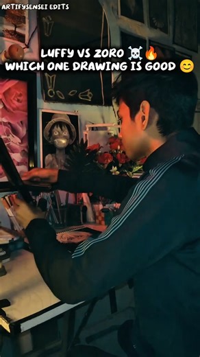 Luffy Vs Zoro ☠️🔥 Kiska Drawing Ka Best 🧐 #shorts #anime #art #drawing