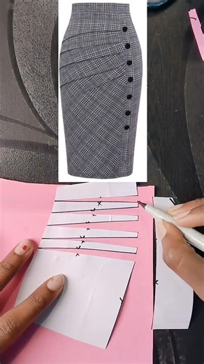 Pencil skirt design pattern drafting#sewingpattern #fashion