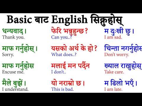 Basic बाटअंग्रेजी बोल्न सिक्नुस /Spoken English /English Speaking course /How to learn English?