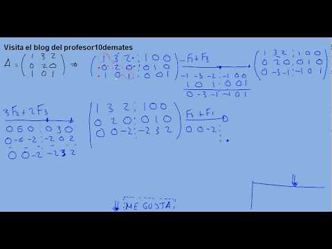Inverse of a 3x3 Gaussian Matrix 2A Jordan solved exercise