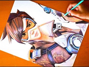 Drawing: TRACER | Overwatch | Blizzard | BUDGET ART