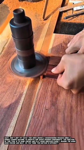 Wood Sanding Process Using a Spindle Sander Machine.