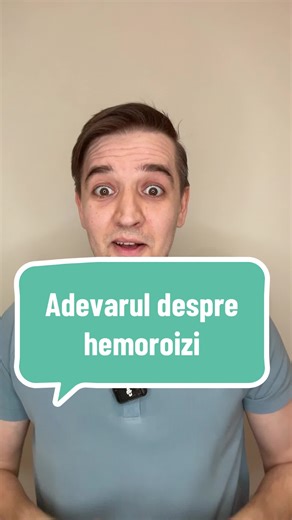 Adevărul despre hemoroizi 🩺 Nu sunt rușinoși. Nu apar din senin. Și nu țin de igienă. Hemoroizii sunt extrem de frecvenți și, de cele mai multe ori, apar din cauza constipației, efortului la toaletă și statului prea mult pe WC. Acest reel explică ce sunt cu adevărat hemoroizii și de ce apar, pe scurt, clar și fără mituri. 📌 Salvează clipul — informația corectă chiar ajută. #sanatate #hemoroizi #digestie