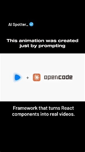 AI | Future | Tech on Instagram: "Remotion is a developer-first video framework that turns React components into real videos. Animations, layouts, data, and logic are all written in code, then rendered into high-quality video files. Perfect for automated, data-driven, and scalable video creation. Key Features Create videos using React and JavaScript Frame-by-frame control with full logic and math Render MP4, WebM, and videos with audio Live preview with fast refresh during development Data-drive