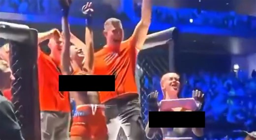 Blonde Twins Flash The Crowd After Wild MMA Fight [VIDEO]