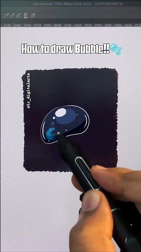 The EASIEST way to draw a bubble!! 🫧 #digitalart #shorts #drawing #art #digitaldrawing #tutorial