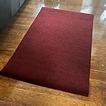 jxgzyy Red Hallway Runner Rug 2'11" x 9'10", Low Profile Carpet Runner for Entryway Hallway Laundry, Non Slip Backing for Hardwood Floors - Easy to Clean, Spot Clean Only