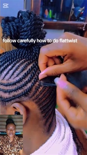 Full tutorial on flat twist braids 😍💕 #braids #hairstyle #subscribe #shorts