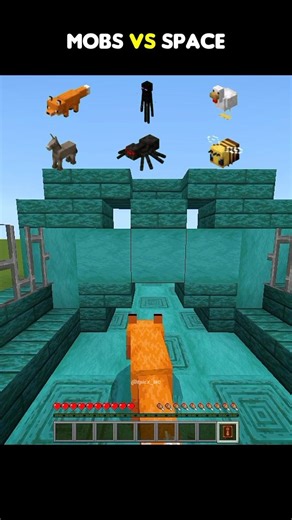 Mobs vs Tiny Space in Minecraft 💀 |#minecraft #shorts
