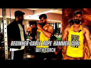 BEGINNER TRICEPS CABLE ROPE HAMMER CURL | Bigger Triceps Guaranteed with Coach 💪