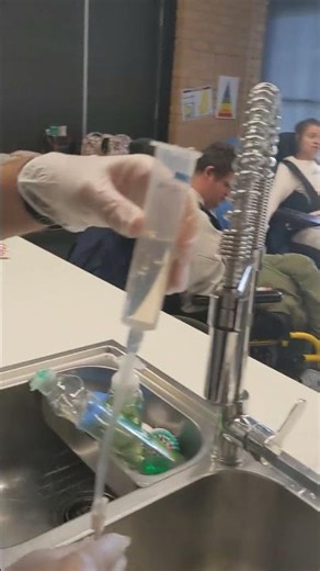 priming PEG tube for water