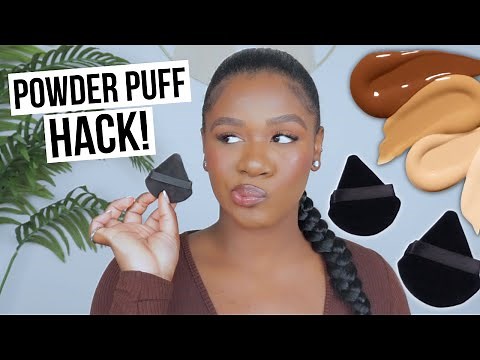 BLENDING MY FOUNDATION + CONCEALER WITH A POWDER PUFF | DOES IT ACTUALLY WORK?
