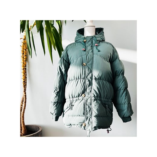 Vintage 80s Down Puffer Jacket in Muted Teal: Oversized Unisex - Etsy