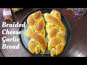 Cheesy Braided stuffed garlic bread recipe |Braided garlic bread recipe |Garlic bread |feel the food