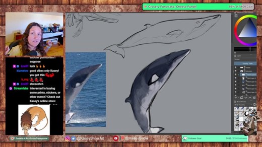 Studying cetaceans at The Art Gym! Come draw whales, dolphins, and porpoises with me! !ref !discord !socials !kofi