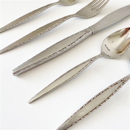 Oneida VENETIA Stainless Steel Flatware Set, Oneida Community Vintage Midcentury Silverware, Spoons Forks Knives Place Setting - Etsy Australia