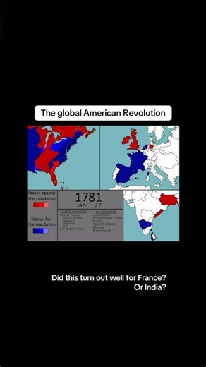 The American Revolution fought around the world. ￼ #maps #history