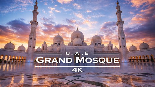 Sheikh Zayed Grand Mosque Abu Dhabi by FPV racing drone 4K