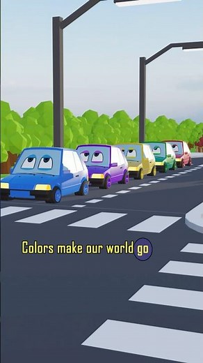 Learn Colors with Street Vehicles! 🚗 5 Colorful Cars Song for Kids