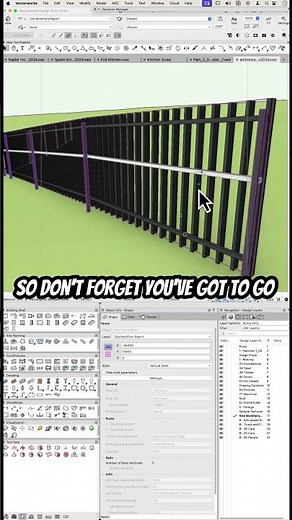 How to Add Rails on Your Vectorworks Fence #jonathanpickup #vectorworks