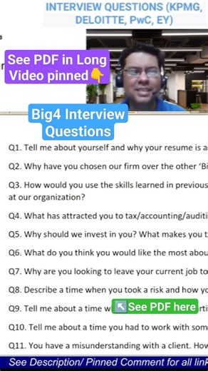 BIG 4 INTERVIEW QUESTIONS & ANSWERS (PWC, DELOITTE, EY & KPMG Interview Questions!)