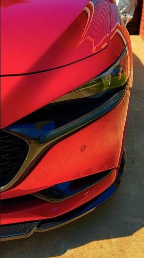 Red 2025 Mazda 3 🔥 Installed Front Lip, Diffuser w/LED, & Air Bag Cover #mazda #mazda3 #jdm #led