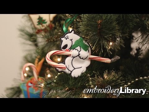 Embroidered Candy Cane Holders, In the Hoop