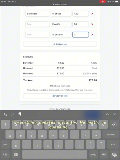 Tip calculator