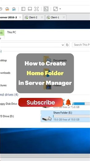 چجوری داخل Windows Server یک Home Folder بسازیم 🤔 #shorts #challenge #windowsserver
