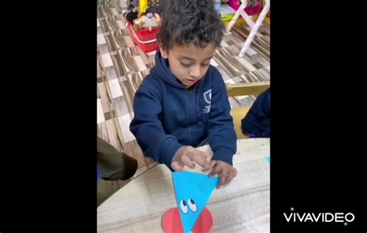 🔺🌈 A Trip Through Triangles 🌈🔺 Our Pre-Nursery learners at HHS North Campus went on a joyful journey exploring the triangle shape through fun, hands-on activities. ✨ From tracing triangles with chalk on slates and markers on paper to strengthen grip and hand-eye coordination ✍🏻👁️, to stamping triangle shapes with paint for creative expression 🎨, every activity turned learning into an exciting experience. Children also created beautiful triangle artworks using different materials, helping 