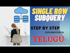 Single Row Subquery In Sql - TELUGU