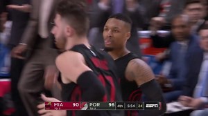 368K views · 5.1K reactions | Damian Lillard hits seven threes and finishes with 32 points in the Blazers’ win over the Heat | Bleacher Report | Facebook
