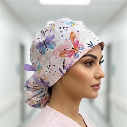 Surgical Scrub Cap With Ponytail Nurse Uniform Hat for Operating Room - Etsy