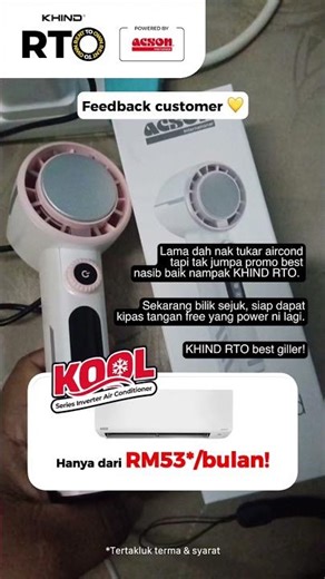 Customer Testimonial on Aircond KOOL Series (KHIND RTO powered by Acson)