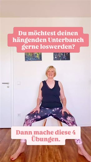 „4 Bauch- & Rumpf-Übungen im Sitzen – spür die Wirkung schon nach der ersten Runde! ✨ Diese Übungen kräftigen deine Körpermitte – ganz ohne Bodenübung und ideal für jeden Tag: 1. Seitneigung zur Seite › formt die Taille ⏳ › stärkt die seitliche Bauchmuskulatur › macht die Wirbelsäule beweglicher 2. Crunch mit Ellbogen nach vorn › aktiviert den gesamten Bauch ⚡ › verbessert deine Haltung › kräftigt den unteren Rücken 3. Knie einzeln anheben Arme runter › trainiert Bauch & Hüftbeuger › verbessert 