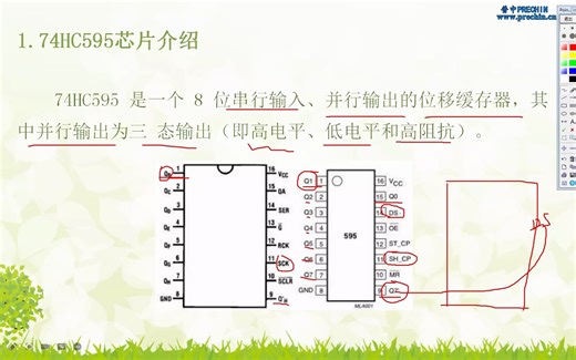 14.1-IO扩展(串转并)-74HC595--74HC595介绍