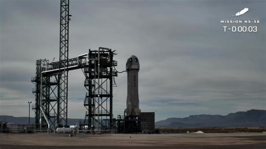 Blue Origin has launched its New Shepard rocket at 10:25am CST / 16:25 UTC from its Launch Site One in West Texas. The NS-38 mission is the company’s 17th crewed flight, and sent six passengers to suborbital space just past the Kármán Line. Around seven minutes after launch, the NS4 booster autonomously returned to the landing pad for a soft touch down. A short time after that, the capsule (RSS First Step) safely returned the passengers to planet Earth under three healthy parachutes. This marks 