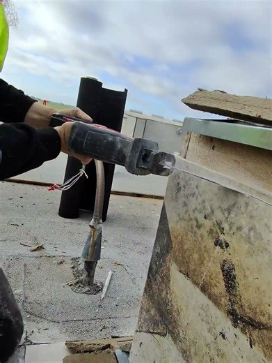 How to torchdown roofing materials to BUR A/C Mechanical Curb - Flat Roof Repair - Part 1