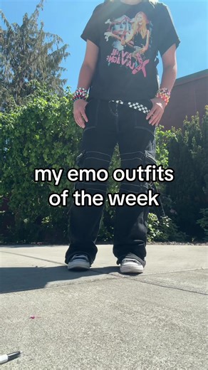 my weekly emo outfits 🤪 #emokid #scenekid #scene #emo #emofashion
