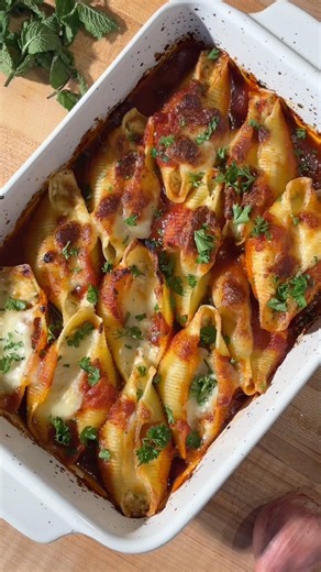 Cottage Cheese Stuffed Pasta #pastarecipe #cottagecheese #protein #highprotein #easydinner
