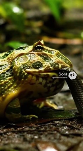 Pacman Frog vs. Venomous Snake Fight to Death