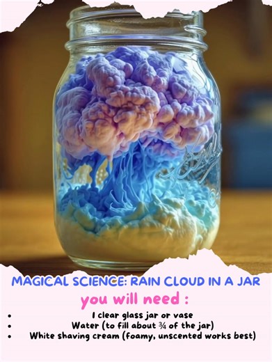 161K views · 884 reactions | Magical Science: Rain Cloud in a Jar DIY...