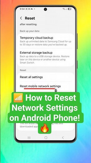 How to Reset Network Settings on Android Phone! 🔥