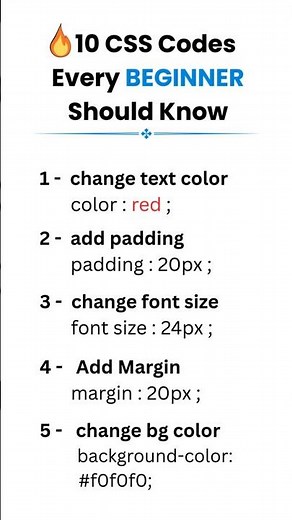 10 CSS Codes Every Beginner Should Learn FIRST!