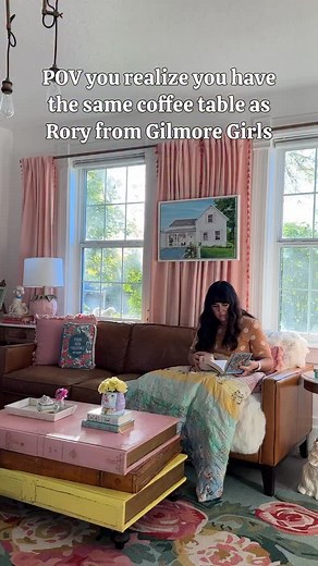 I’m watching Gilmore Girls for the first time and realized Rory has a similar book table in her dorm room!!! 📚 | At Home with Ashley