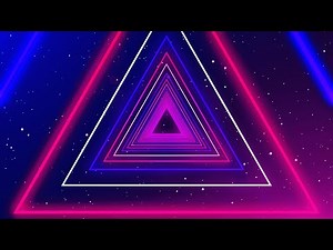 4K Abstract Neon LightsTunnel VJ Motion Background - Triangle VJ Motion graphics - 4K VJ Loops